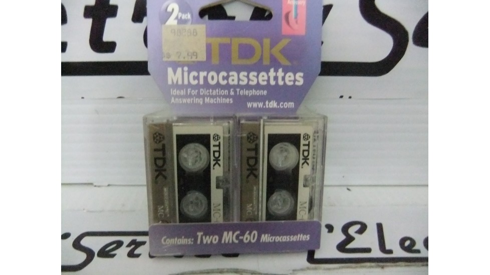 TDK MC-60 2 X microcassettes